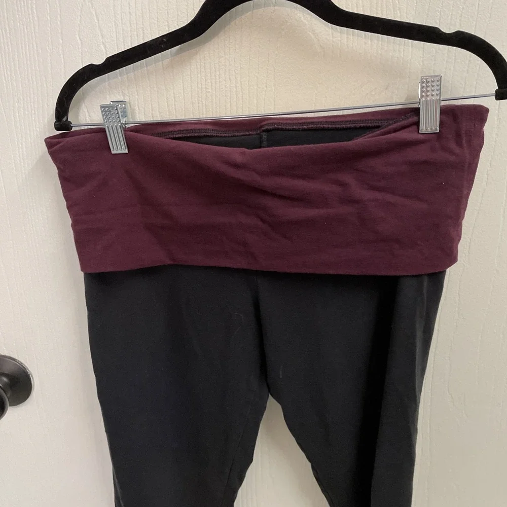 Y2K Victoria's Secret PINK Vintage Foldover Yoga Pants Sequin Bling Woman's LG - Picture 3 of 6